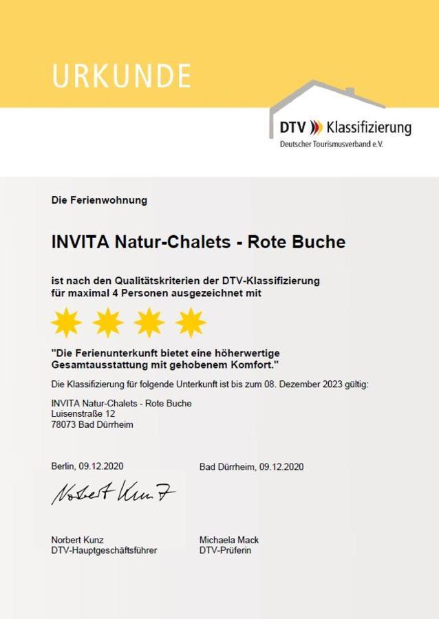 Invita Natur-Chalets - Familienurlaub Im Schwarzwald Bad Dürrheim Kültér fotó